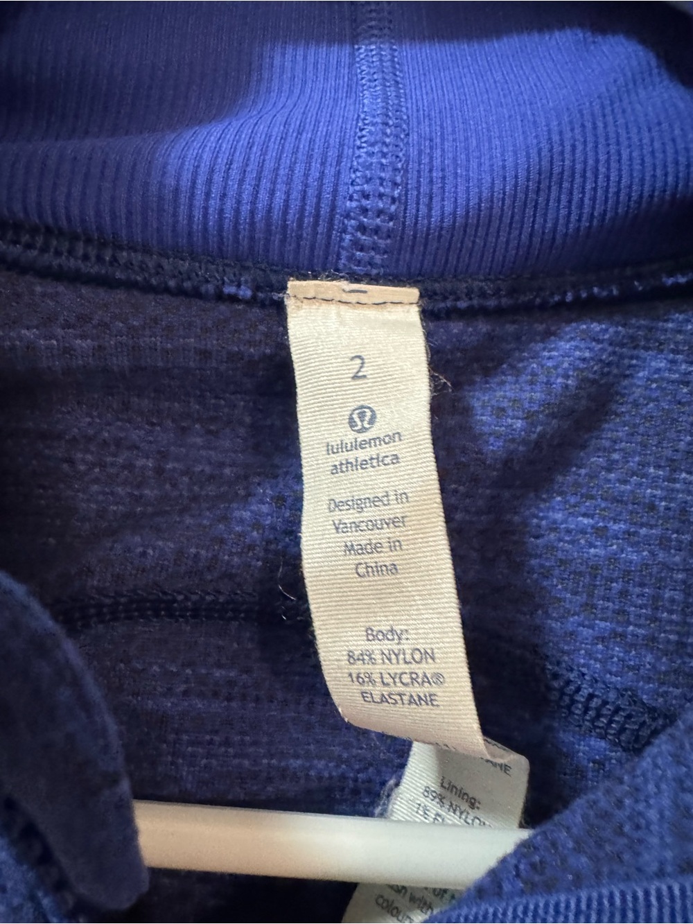Lululemon | Daily Practice Casual Activewear Hoodie Space Dye Blue Jacket Size 2 - Picture 5 of 14